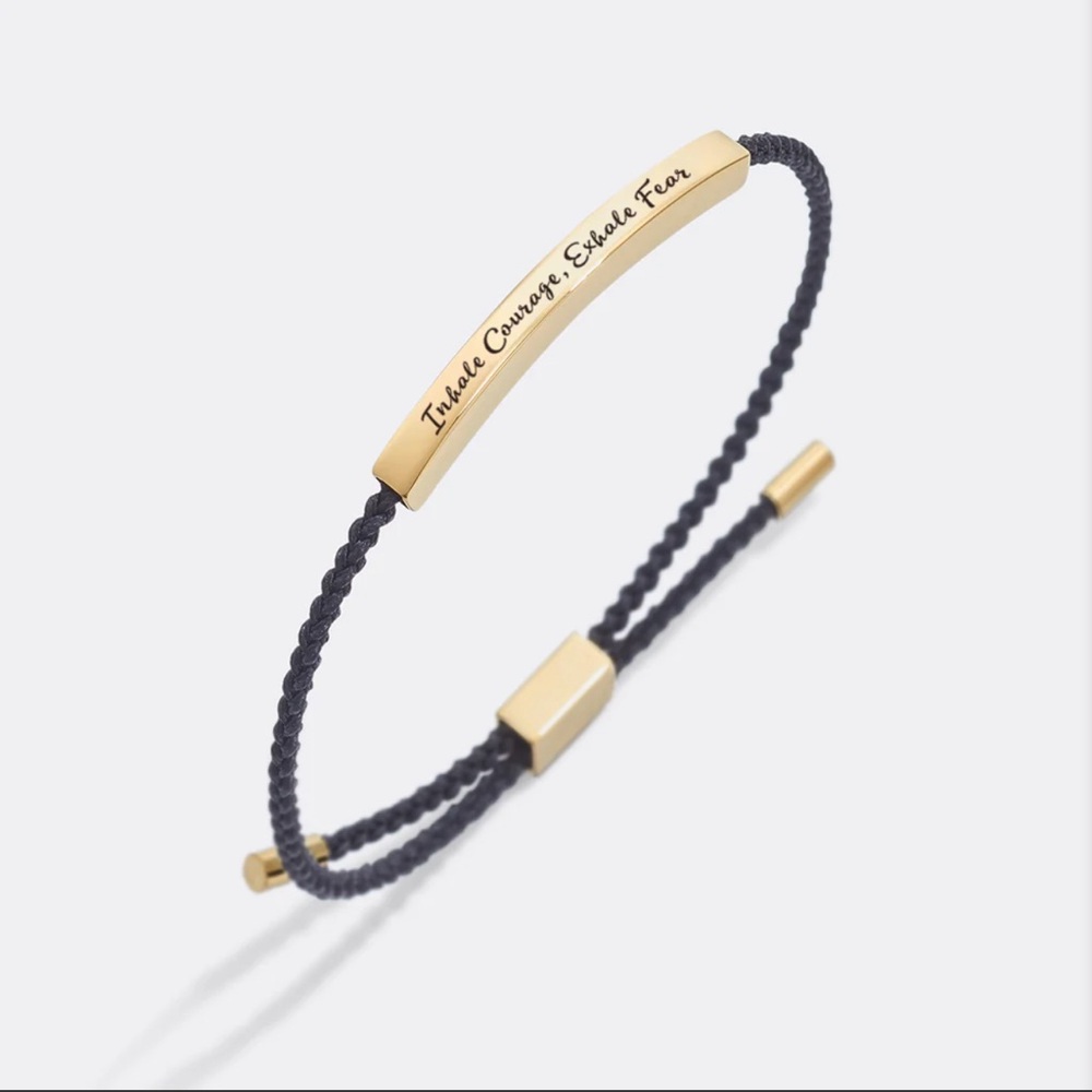 mint&lily - NWOT Inhale Courage, Exhale Fear Inspire Bracelet